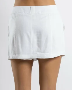Sets|Linen Blend*Mooloola Vanessa Skort White