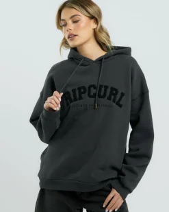 Jumpers & Hoodies*Rip Curl Varsity Hoodie Washed Black/black