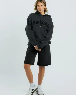 Jumpers & Hoodies*Rip Curl Varsity Hoodie Washed Black/black