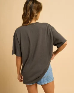 Tops*Rip Curl Varsity Sports Heritage T-Shirt Washed Black