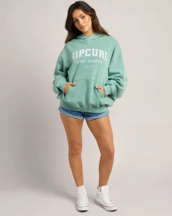Jumpers & Hoodies*Rip Curl Varsity Sports Hoodie Blue Green