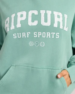 Jumpers & Hoodies*Rip Curl Varsity Sports Hoodie Blue Green