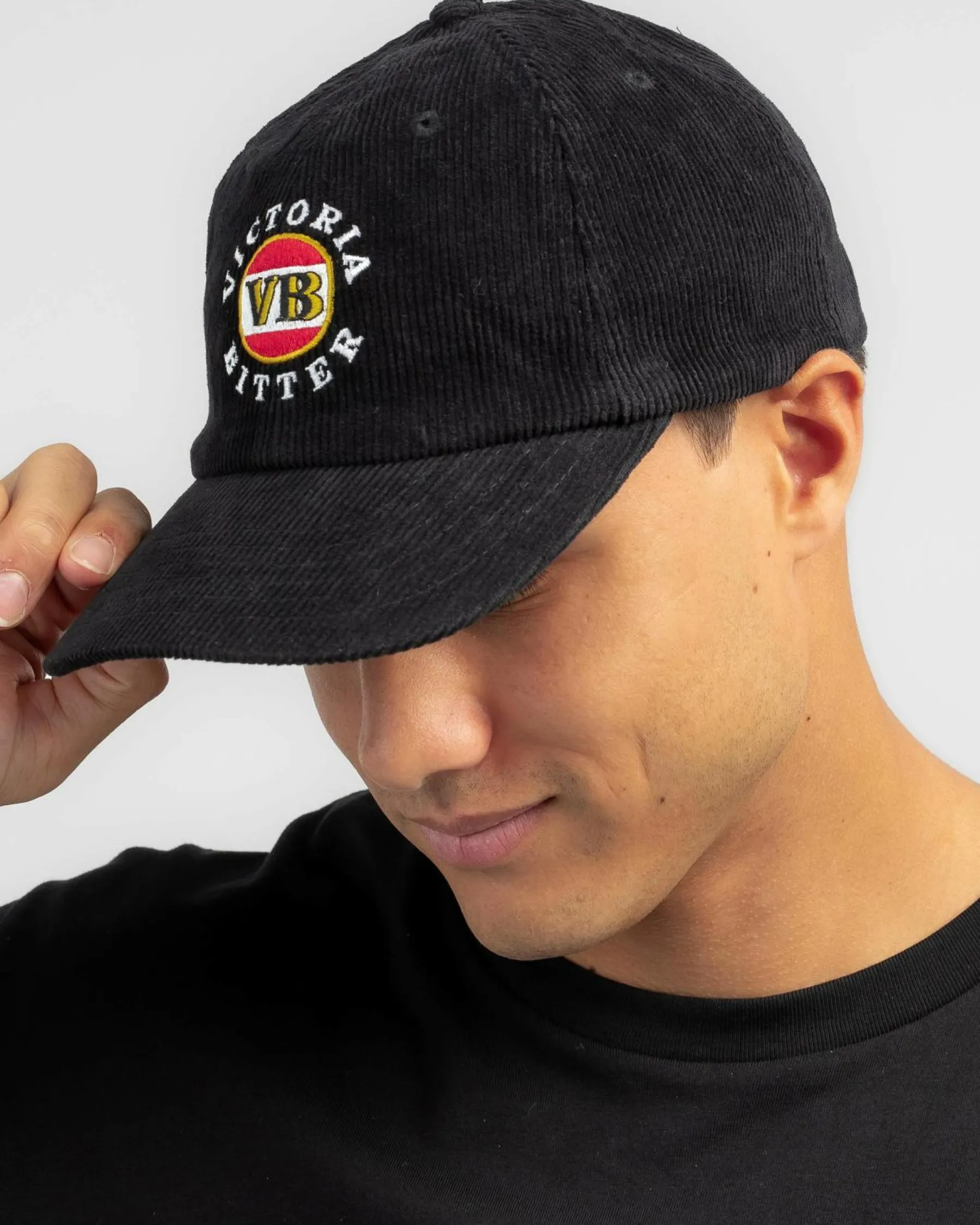Headwear*Victoria Bitter VB Big Cord Cap Black