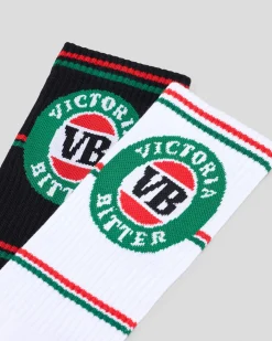Sale VB Stripe Logo Sneaker Sock 2 Pack Socks