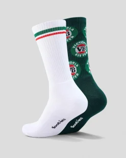 Socks*FOOT-IES VB Tinie Sneaker Sock White/forest