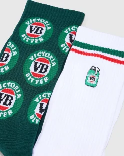 Socks*FOOT-IES VB Tinie Sneaker Sock White/forest