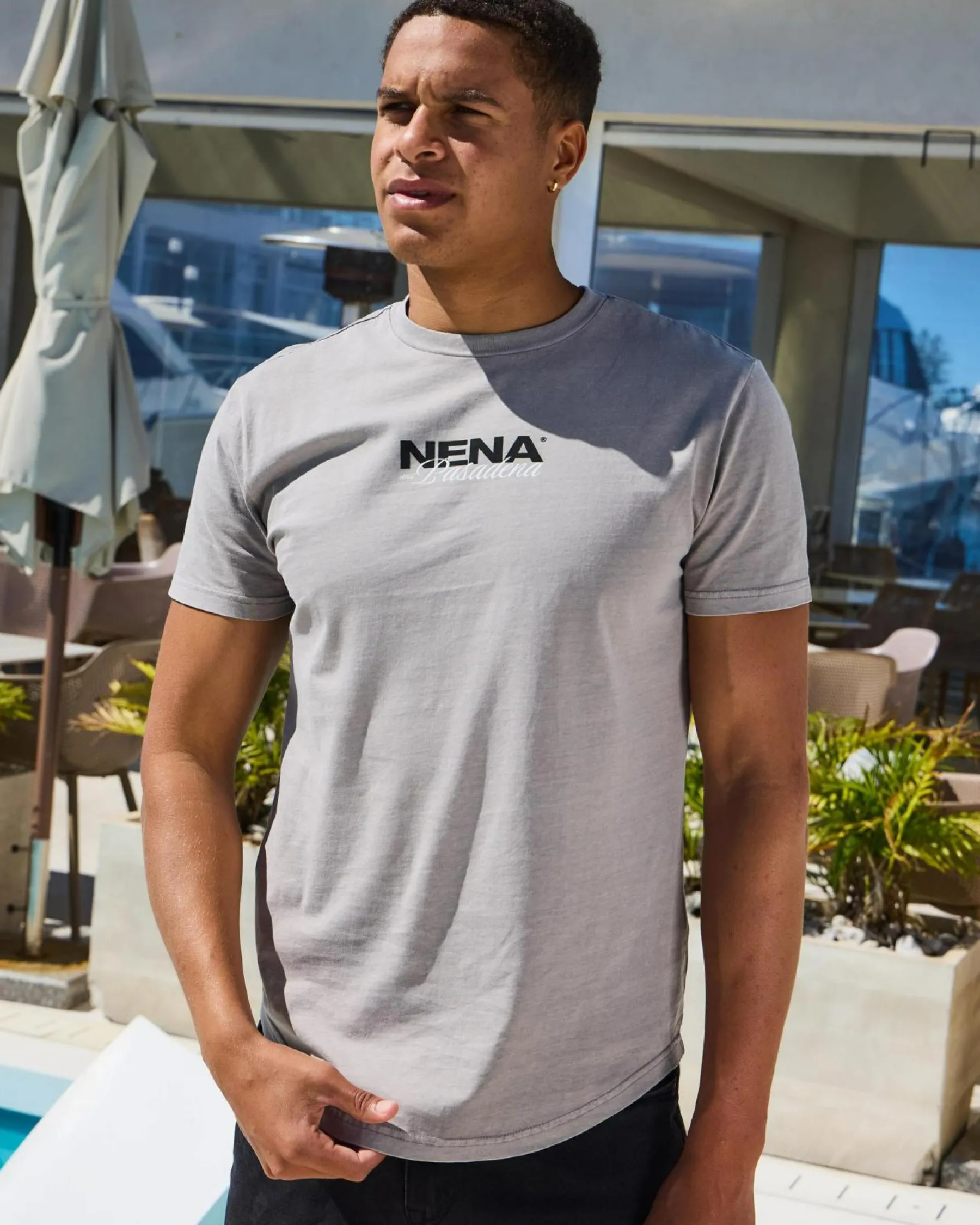 New Veered Dual Curved T-Shirt Tops & T-Shirts