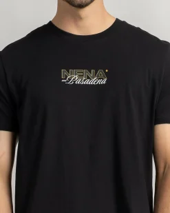 Tops & T-Shirts*Nena & Pasadena Veered Dual Curved T-Shirt Jet Black