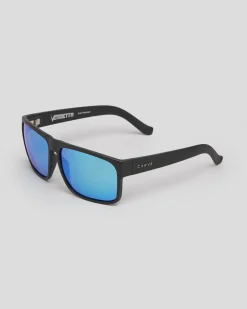 Sunglasses*Carve Vendetta Polarised Sunglasses Matte Black / Blue