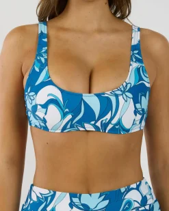 Bikinis*Rhythm Ventura Crop Bikini Top Blue