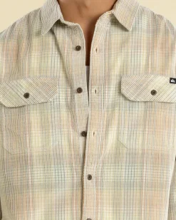Tops & T-Shirts*Quiksilver Venture Cord Long Sleeve Shirt Leek Green