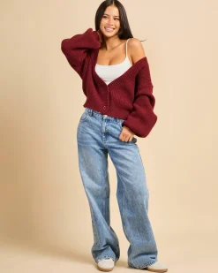 Knitwear|Jackets & Coats*Into Fashion Verity Knit Cardigan Red