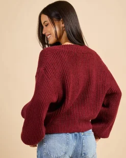 Knitwear|Jackets & Coats*Into Fashion Verity Knit Cardigan Red