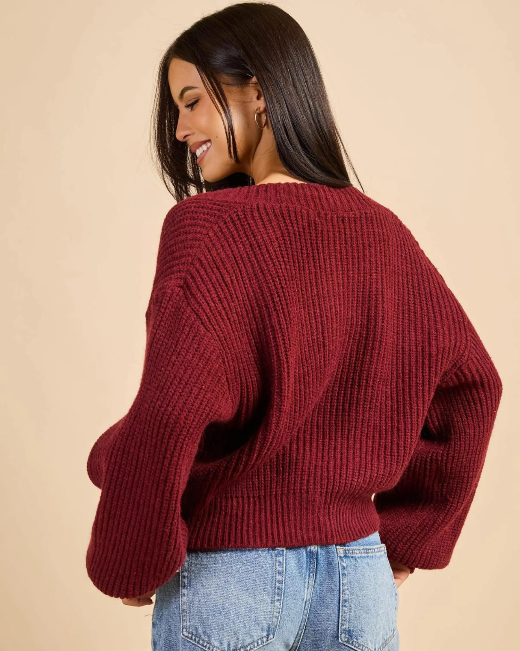 Knitwear|Jackets & Coats*Into Fashion Verity Knit Cardigan Red