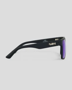 Sunglasses*Sin Eyewear Vespa II XL Polarised Sunglasses Rubber Black/ Blue