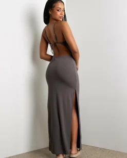 Dresses*Rusty Vicky Slip Maxi Dress Oyster Grey