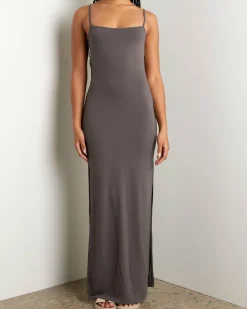 Dresses*Rusty Vicky Slip Maxi Dress Oyster Grey