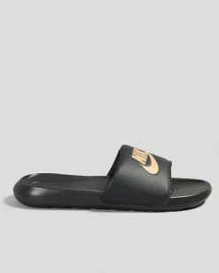 Slides*Nike Victori One Slides Black/metallic Gold-black