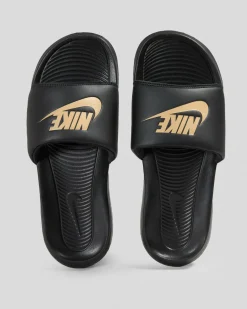 Slides*Nike Victori One Slides Black/metallic Gold-black