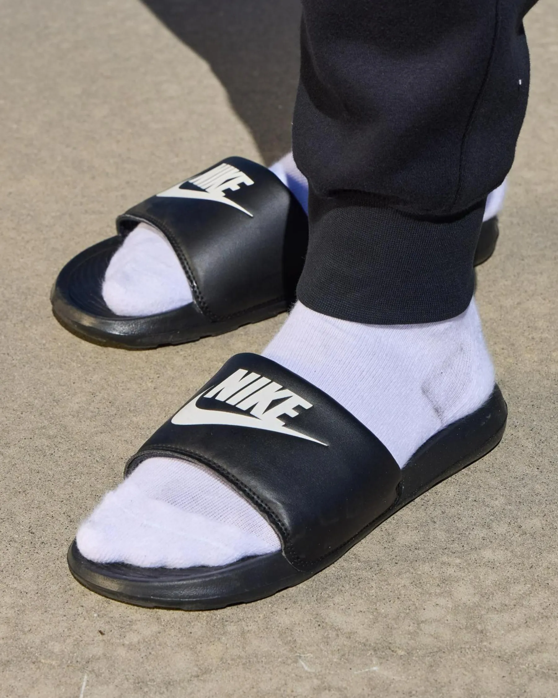 Slides*Nike Victori One Slides Black/white-black
