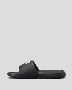 Slides*Nike Victori One Slides Black/white-black