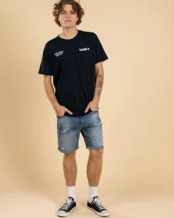 Denim|Shorts & Bottoms*Lucid Vienna Denim Walk Shorts Mid Blue