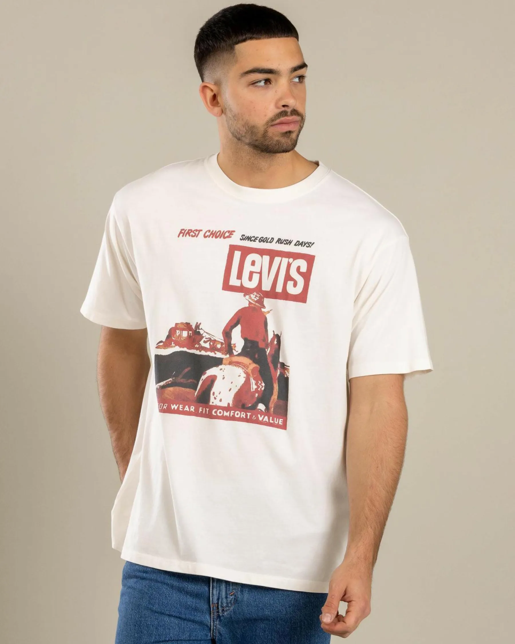 Tops & T-Shirts*Levi's Vintage Graphic T-Shirt First Choice 1 Egret