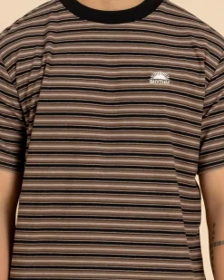 Tops & T-Shirts*Rhythm Vintage Stripe T-Shirt Latte