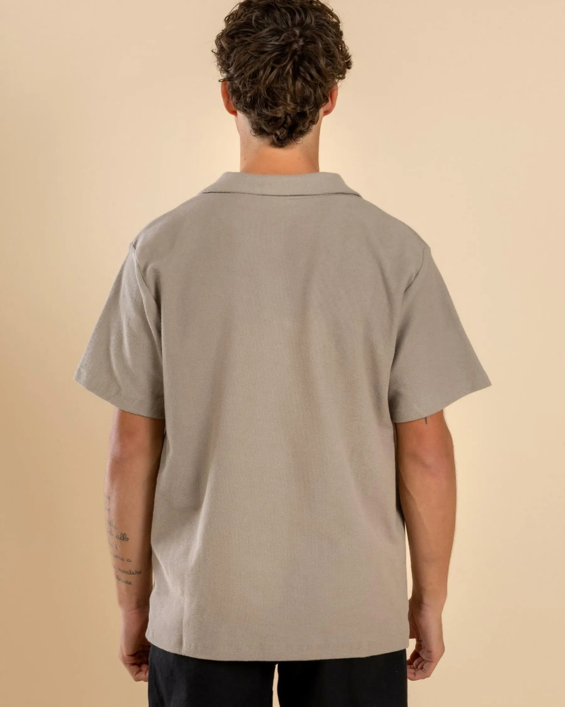 Tops & T-Shirts*Rhythm Vintage Terry Polo Shirt Stone