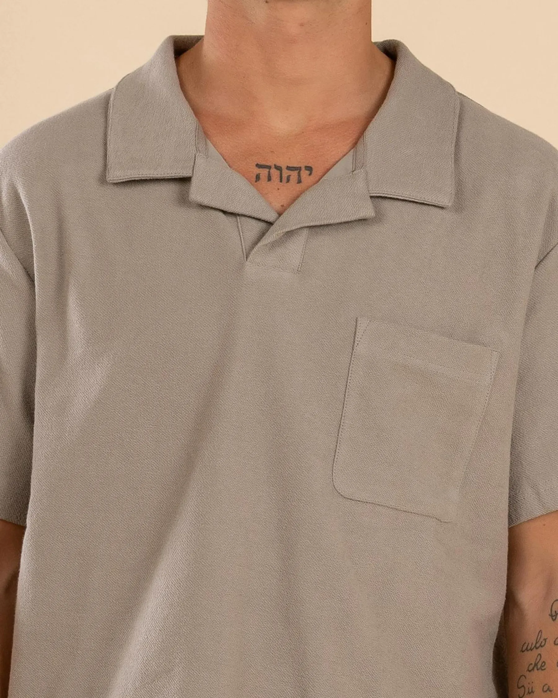 Tops & T-Shirts*Rhythm Vintage Terry Polo Shirt Stone