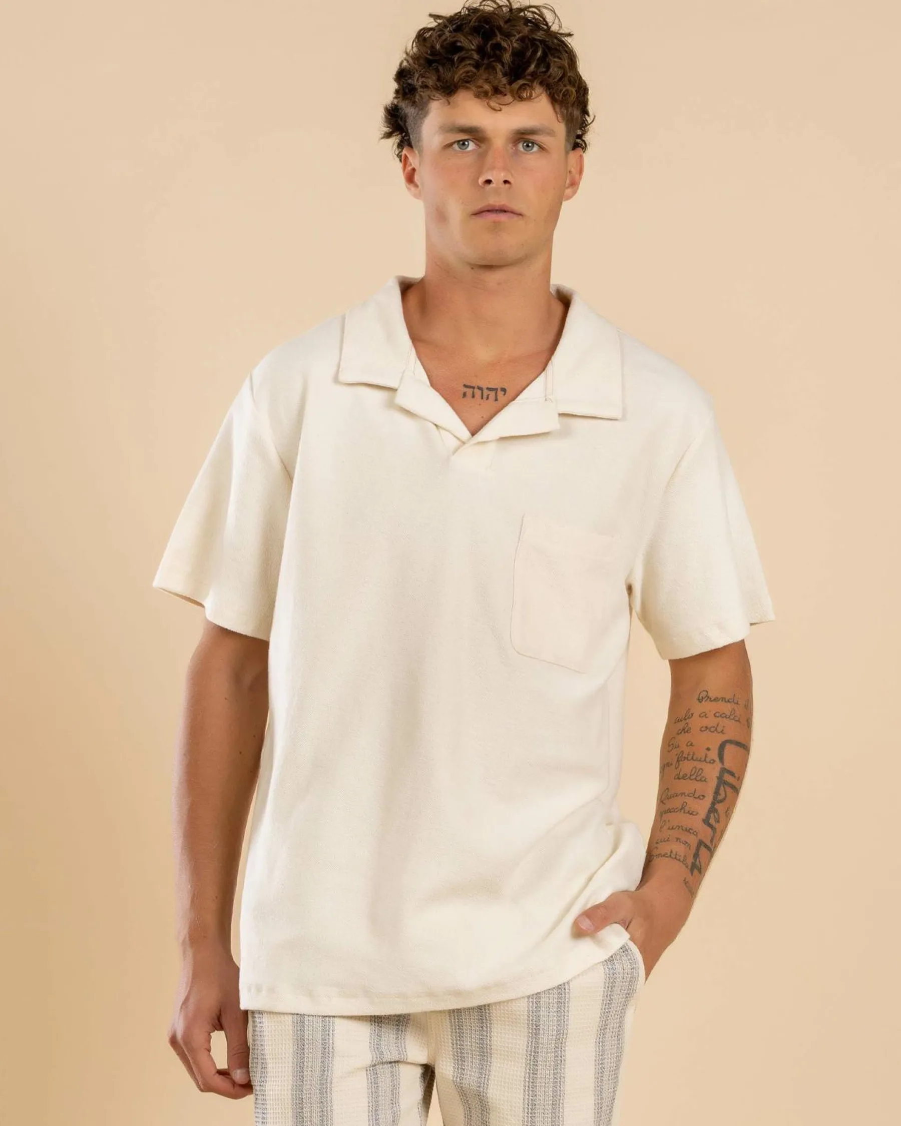 Online Vintage Terry Polo Shirt Tops & T-Shirts
