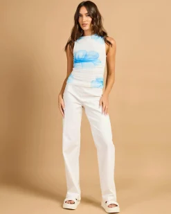 Tops*Mooloola Viola Top Blue/white