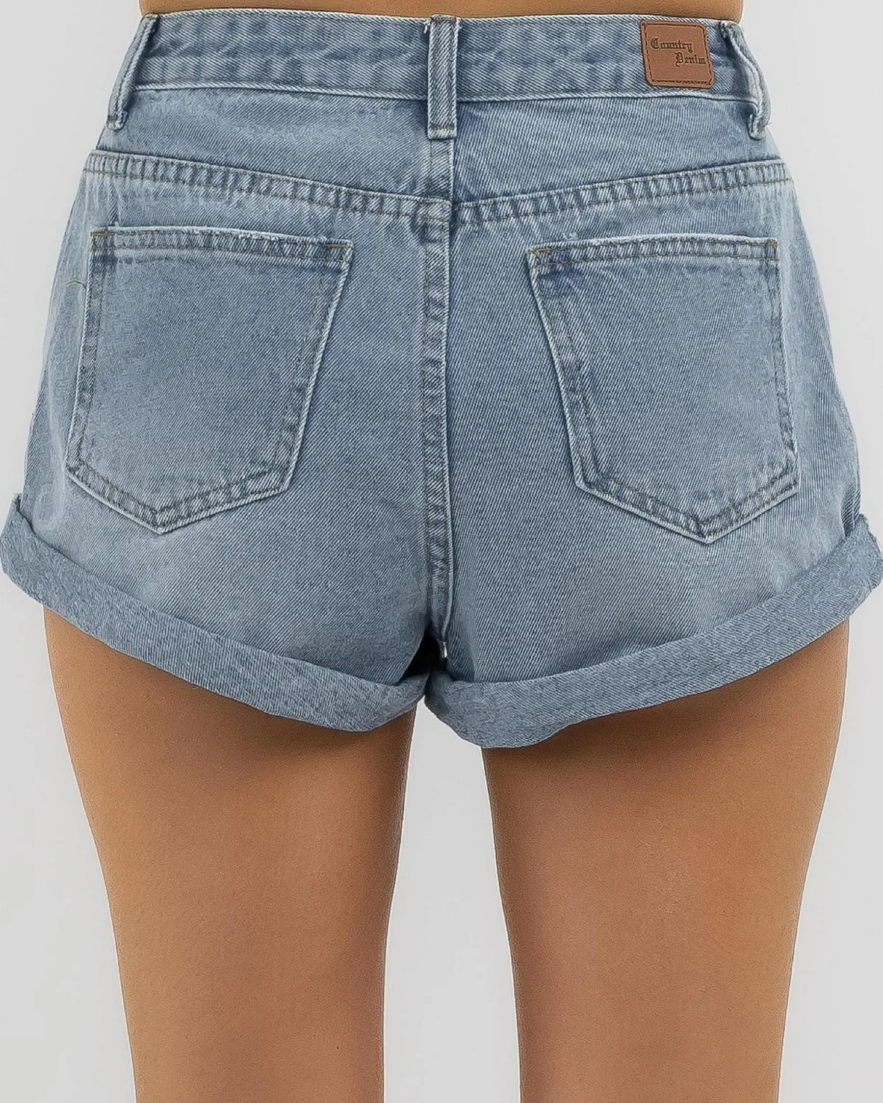 Denim|Bottoms*Country Denim Virginia Denim Shorts Mid Blue