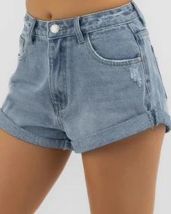 Denim|Bottoms*Country Denim Virginia Denim Shorts Mid Blue