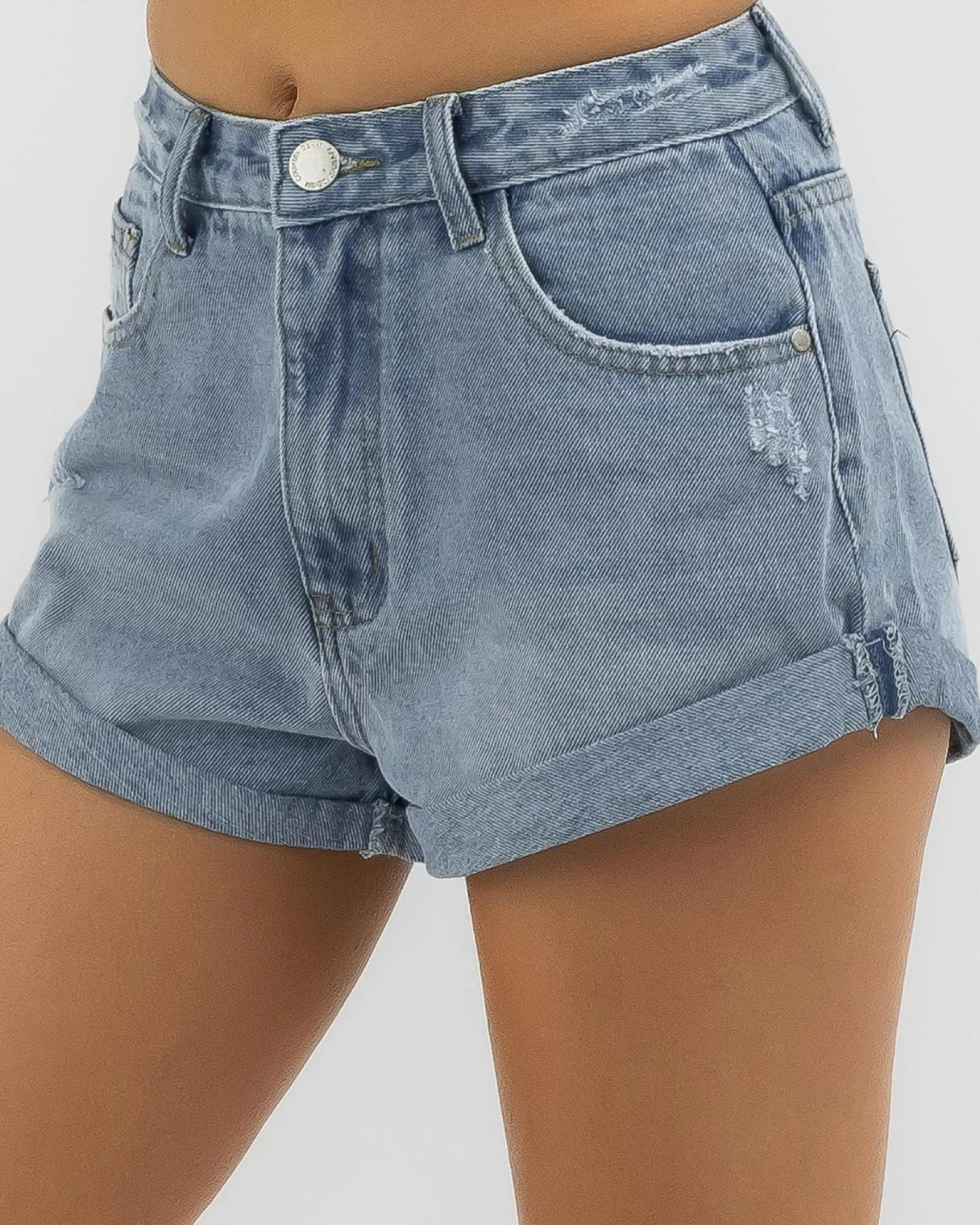 Denim|Bottoms*Country Denim Virginia Denim Shorts Mid Blue