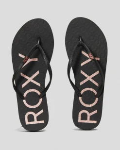 Flip Flops*Roxy Viva Le Thongs Black 3