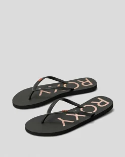 Flip Flops*Roxy Viva Le Thongs Black 3