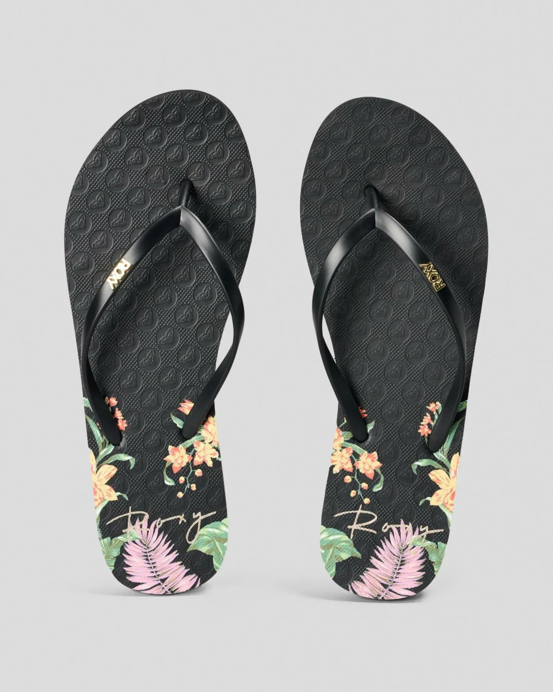 Flip Flops*Roxy Viva Printed Thongs Anthracite/black