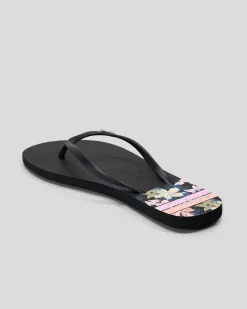 Flip Flops*Roxy Viva Printed Thongs Dusk Blue