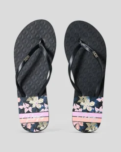Flip Flops*Roxy Viva Printed Thongs Dusk Blue