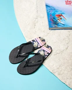 Flip Flops*Roxy Viva Printed Thongs Dusk Blue