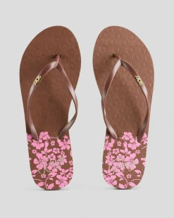 Flip Flops*Roxy Viva Printed Thongs Tiramisu