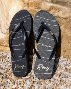 Flip Flops*Roxy Viva Stamp II Thongs Black/gold