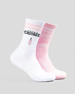 Vodka Cruiser Lush Embroidery Sneaker Socks 2 Pack Socks