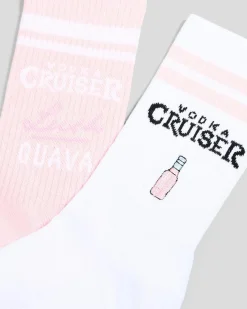 Vodka Cruiser Lush Embroidery Sneaker Socks 2 Pack Socks