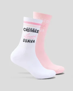 Outlet Vodka Cruiser Lush Guava Sneaker Sock 2 Pack Socks