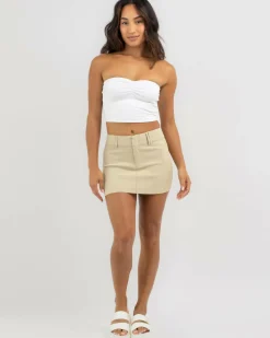 Bottoms*Ava And Ever Vogue Skirt Beige