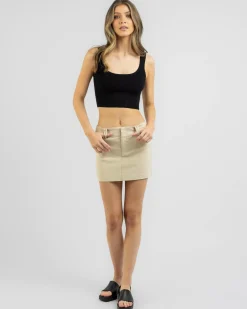Bottoms*Ava And Ever Vogue Skirt Beige