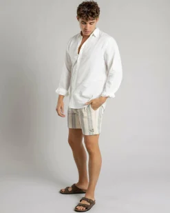 Shorts & Bottoms*Skylark Waffle Elastic Waist Shorts Off White