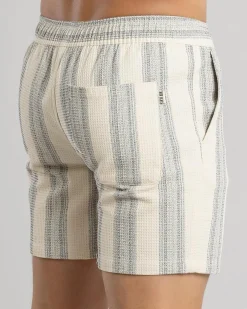 Shorts & Bottoms*Skylark Waffle Elastic Waist Shorts Off White